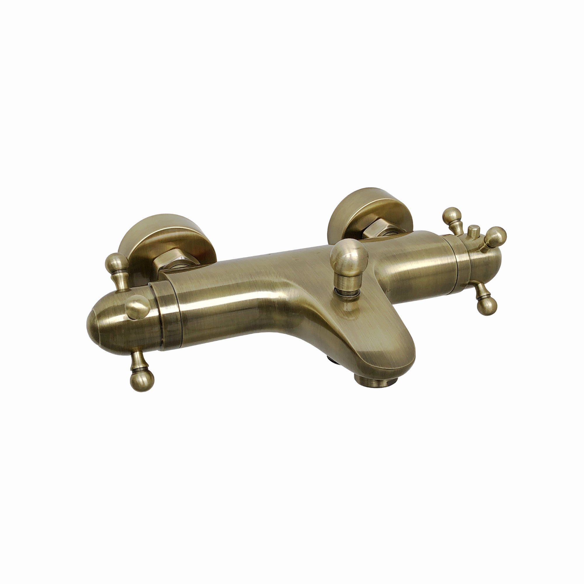 Gallant traditional thermostatic bath shower mixer tap wall mounted - antique bronze